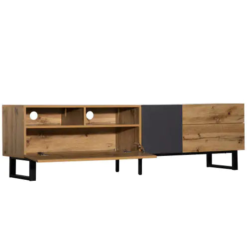 Modern Wood Finish TV Stand