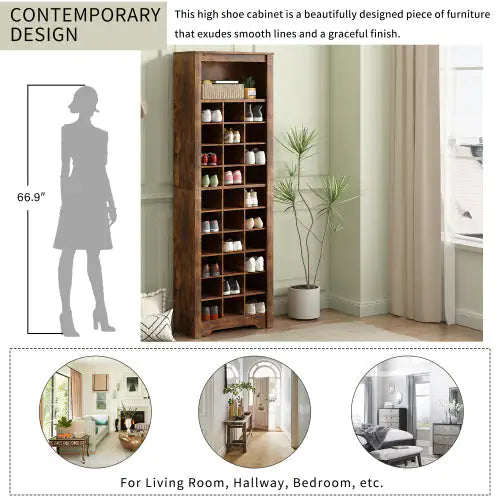 Stylish Rustic Shoe Cabinet