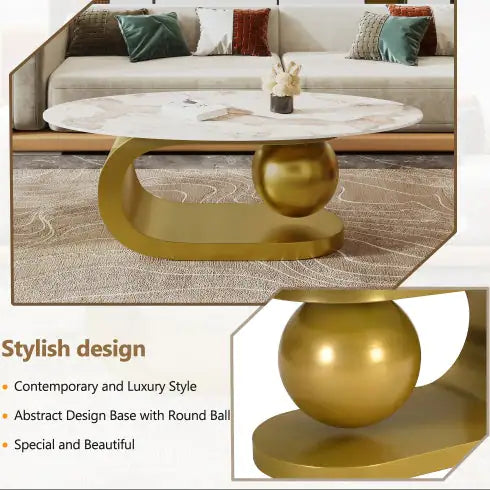 Centered Oval Coffee Table
