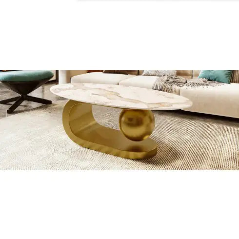 Centered Oval Coffee Table