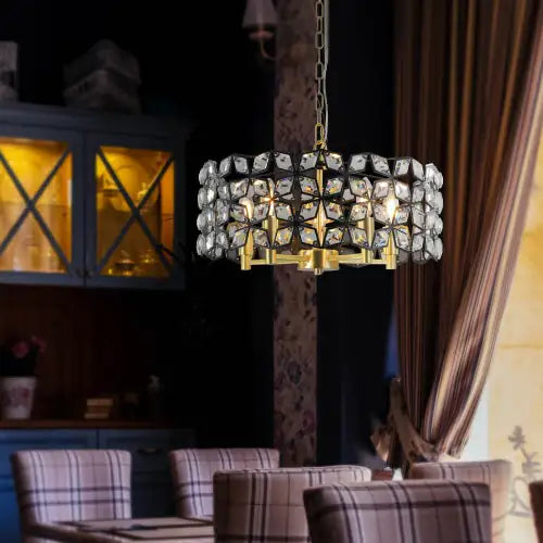 Modern Round Crystal Chandelier