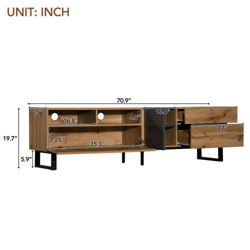Modern Wood Finish TV Stand