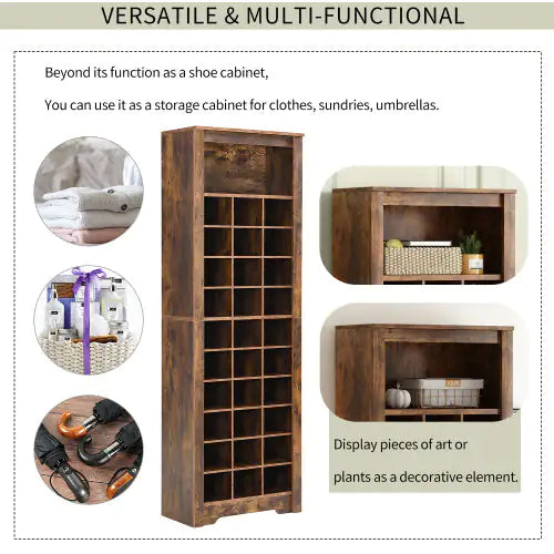 Stylish Rustic Shoe Cabinet