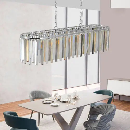 Modern Oval Crystal Luxury Chandelier