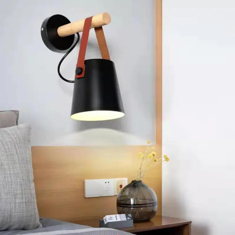 Wooden Macaron Table Lamp