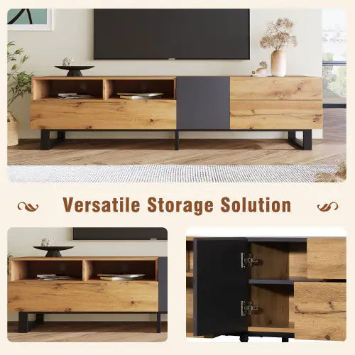 Modern Wood Finish TV Stand