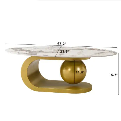 Centered Oval Coffee Table
