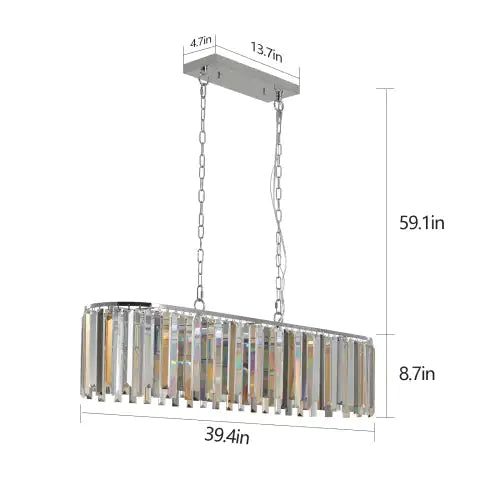 Modern Oval Crystal Luxury Chandelier
