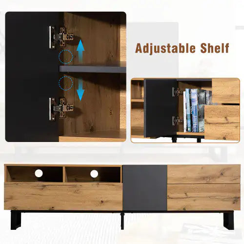 Modern Wood Finish TV Stand