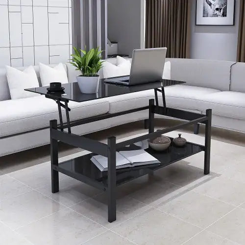 Tempered Glass Lift Coffee Table