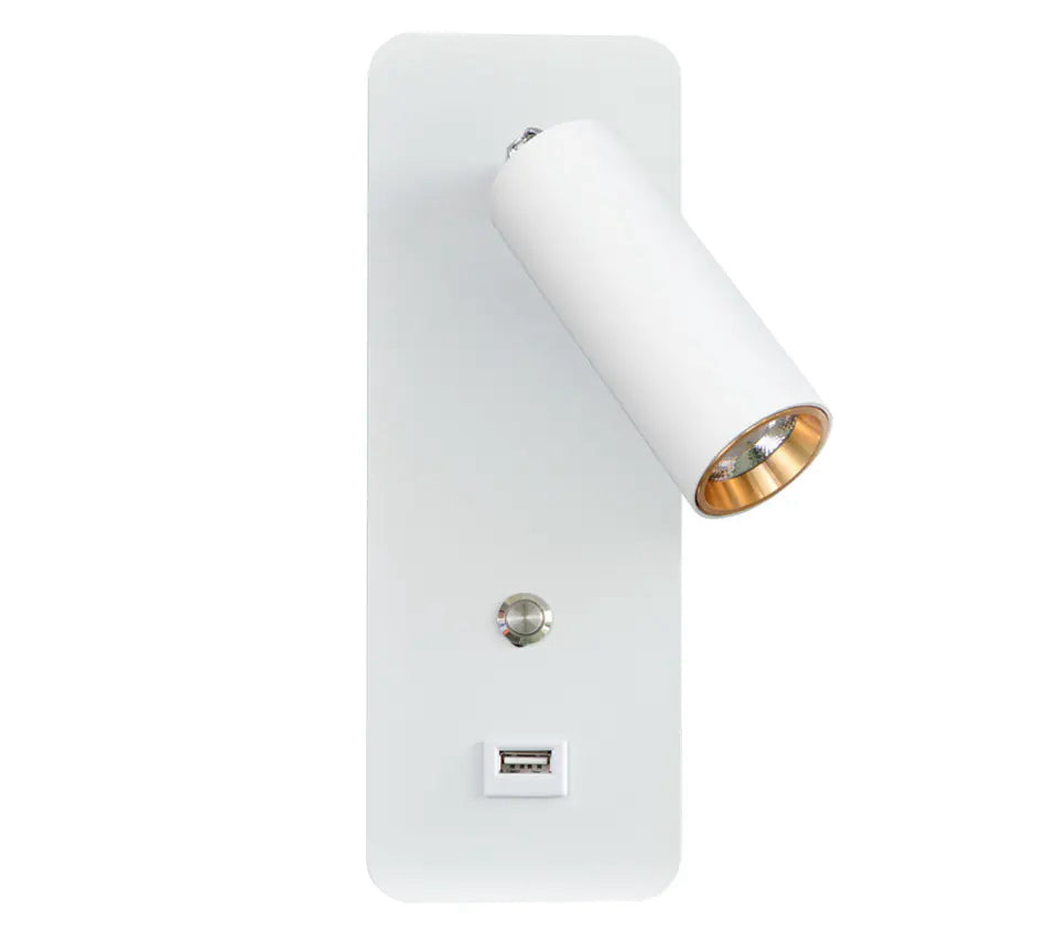 LED Wall Lamp with USB for Bedroom