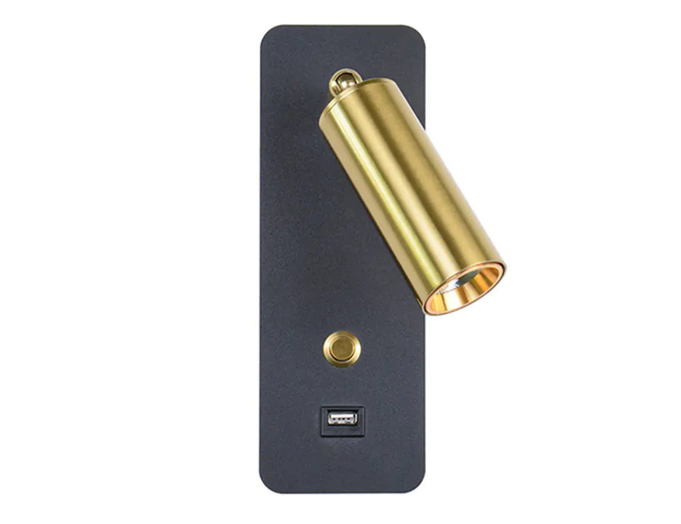 LED Wall Lamp with USB for Bedroom