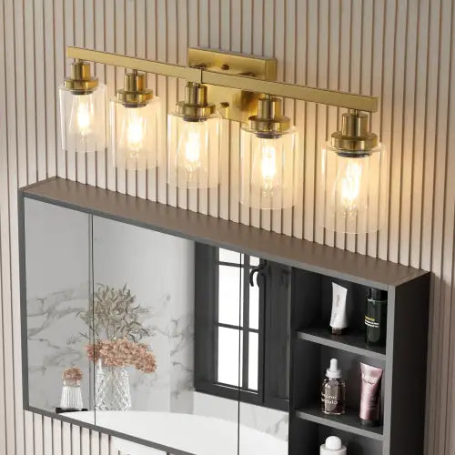 Gold 5 Light Vanity Light