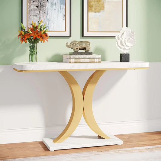 Rustic Gold Console Table
