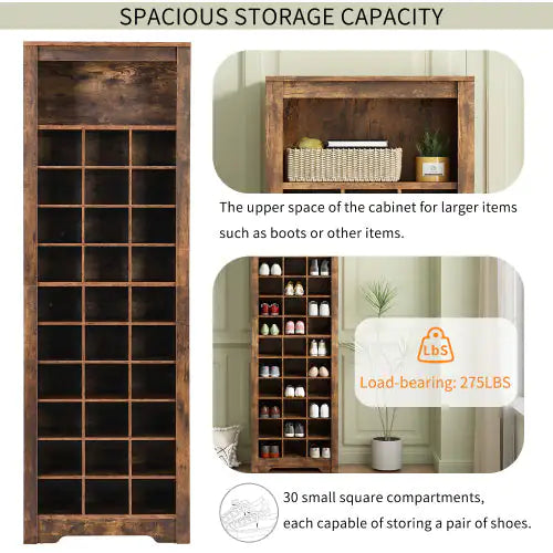 Stylish Rustic Shoe Cabinet
