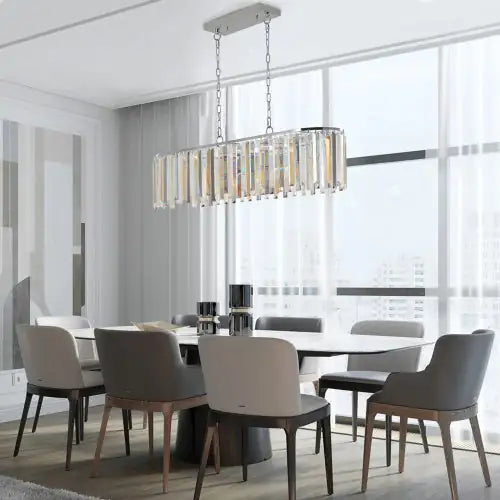 Modern Oval Crystal Luxury Chandelier