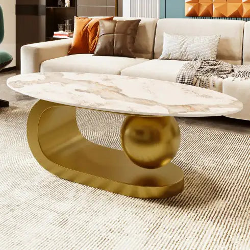 Centered Oval Coffee Table