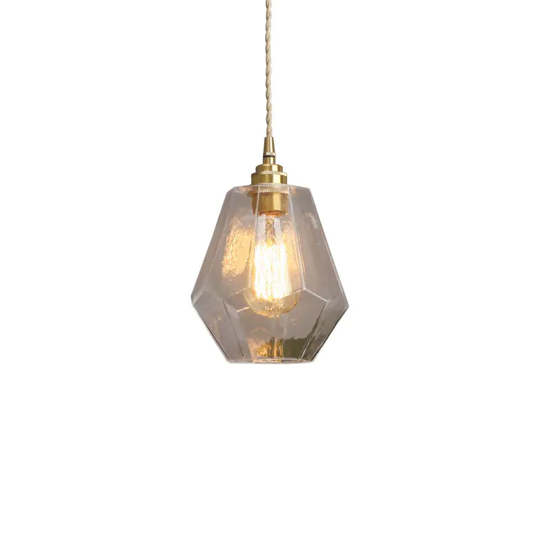 Brass and Glass Pendant Light