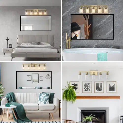 Gold 5 Light Vanity Light