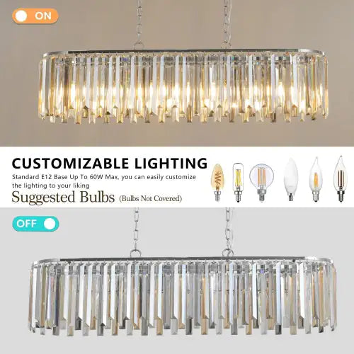 Modern Oval Crystal Luxury Chandelier