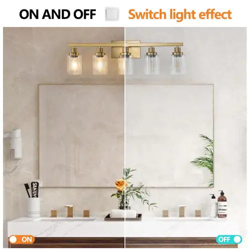 Gold 5 Light Vanity Light