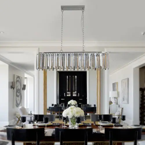Modern Oval Crystal Luxury Chandelier