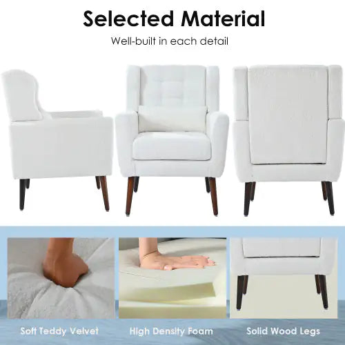 Modern Teddy Fabric Armchair